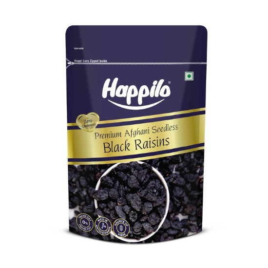 Happilo Premium Afghani Black Raisins Seedless 